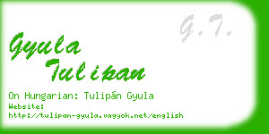 gyula tulipan business card