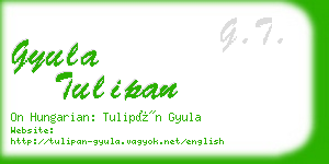 gyula tulipan business card